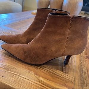 Rave cognacs leather upper suede gelled boots size 8